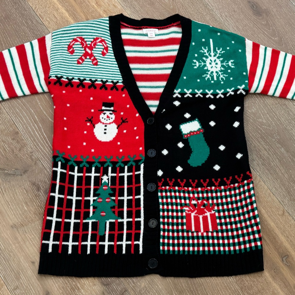 Patchwork Christmas Cardigan Sweater